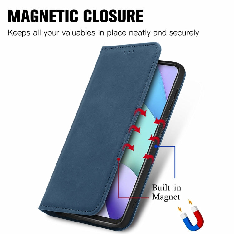 For Xiaomi Rdemi 10 Retro Skin Feel Business Magnetic Horizontal Flip Leather Case With Holder & Card Slots & Wallet & Photo Frame