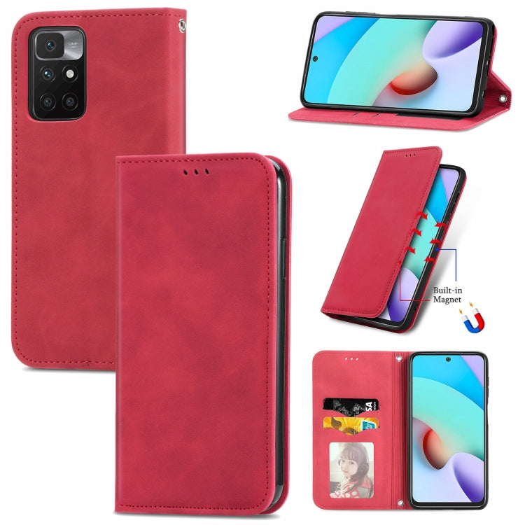 For Xiaomi Rdemi 10 Retro Skin Feel Business Magnetic Horizontal Flip Leather Case With Holder & Card Slots & Wallet & Photo Frame