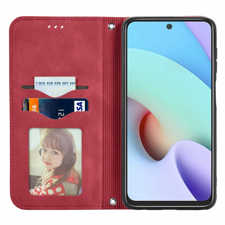 For Xiaomi Rdemi 10 Retro Skin Feel Business Magnetic Horizontal Flip Leather Case With Holder & Card Slots & Wallet & Photo Frame