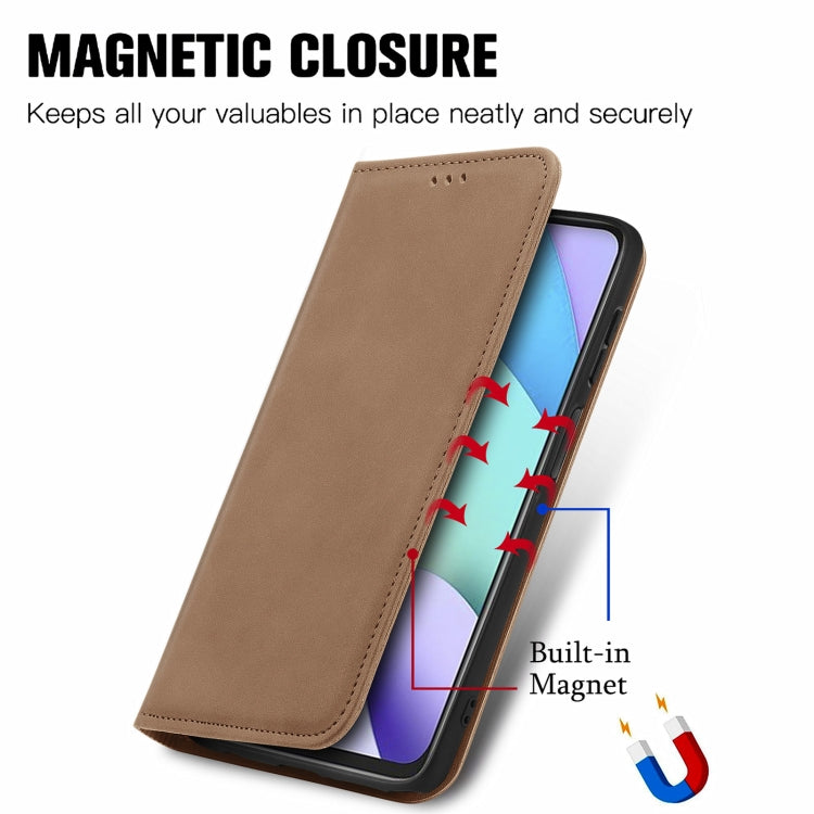 For Xiaomi Rdemi 10 Retro Skin Feel Business Magnetic Horizontal Flip Leather Case With Holder & Card Slots & Wallet & Photo Frame