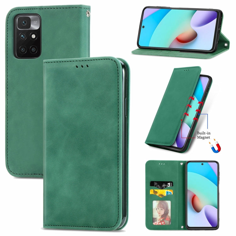 For Xiaomi Rdemi 10 Retro Skin Feel Business Magnetic Horizontal Flip Leather Case With Holder & Card Slots & Wallet & Photo Frame