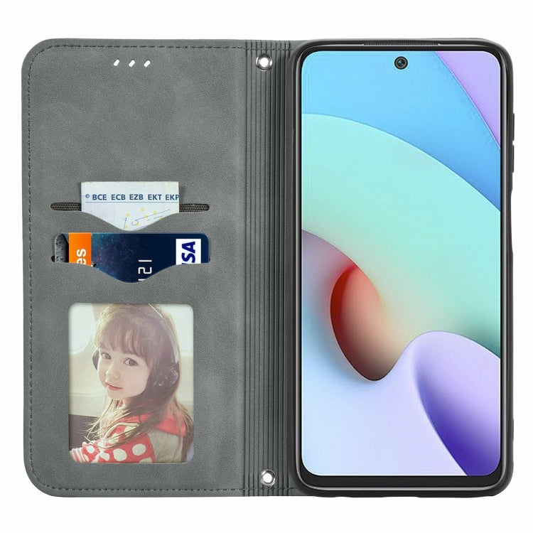 For Xiaomi Rdemi 10 Retro Skin Feel Business Magnetic Horizontal Flip Leather Case With Holder & Card Slots & Wallet & Photo Frame