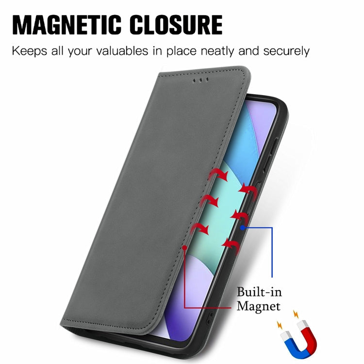For Xiaomi Rdemi 10 Retro Skin Feel Business Magnetic Horizontal Flip Leather Case With Holder & Card Slots & Wallet & Photo Frame