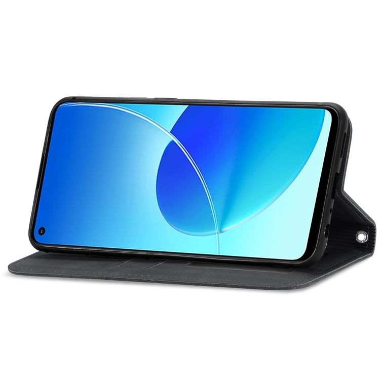 For OPPO Reno6 Z Retro Skin Feel Business Magnetic Horizontal Flip Leather Case With Holder & Card Slots & Wallet & Photo Frame