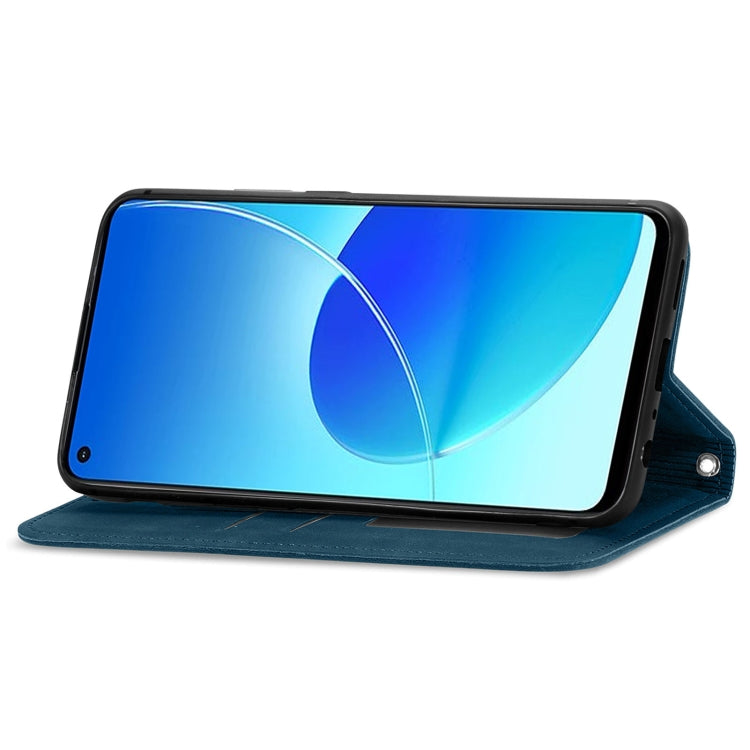 For OPPO Reno6 Z Retro Skin Feel Business Magnetic Horizontal Flip Leather Case With Holder & Card Slots & Wallet & Photo Frame