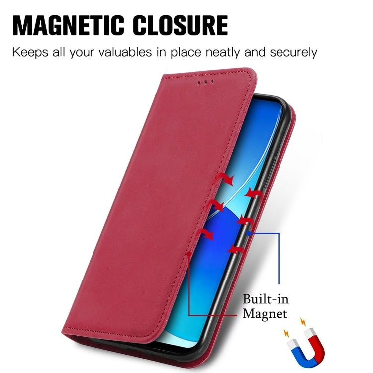 For OPPO Reno6 Z Retro Skin Feel Business Magnetic Horizontal Flip Leather Case With Holder & Card Slots & Wallet & Photo Frame