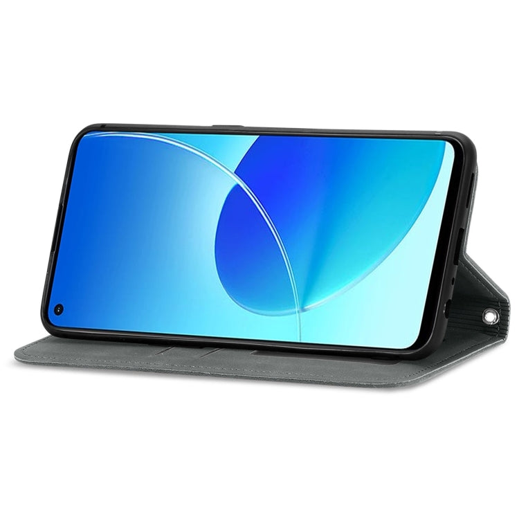 For OPPO Reno6 Z Retro Skin Feel Business Magnetic Horizontal Flip Leather Case With Holder & Card Slots & Wallet & Photo Frame