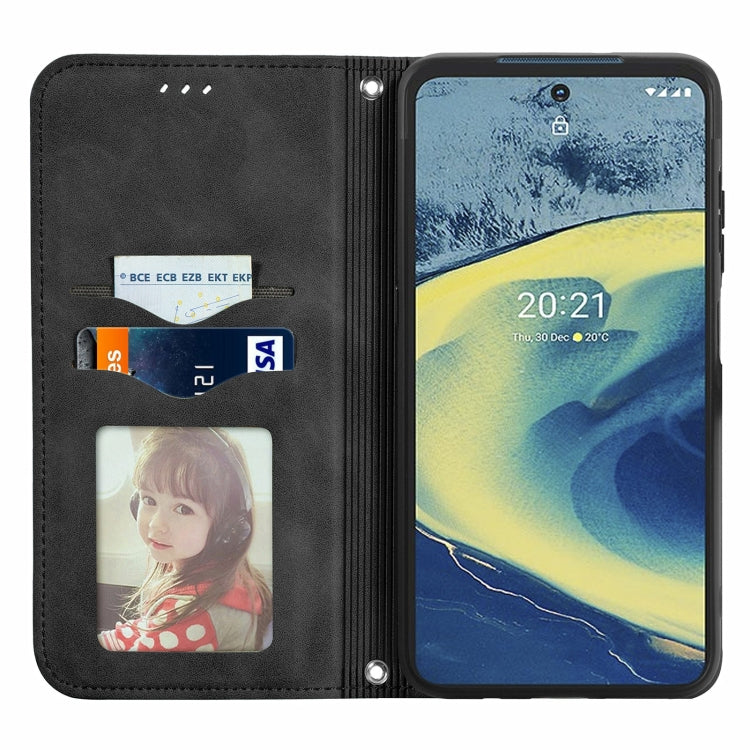 For Nokia XR 20 Retro Skin Feel Business Magnetic Horizontal Flip Leather Case with Holder & Card Slots & Wallet & Photo Frame