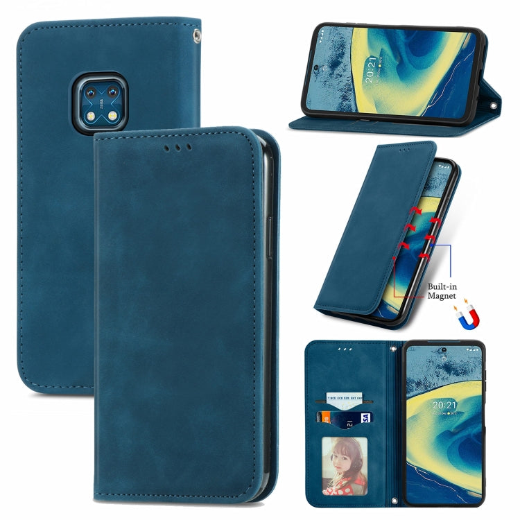 For Nokia XR 20 Retro Skin Feel Business Magnetic Horizontal Flip Leather Case with Holder & Card Slots & Wallet & Photo Frame