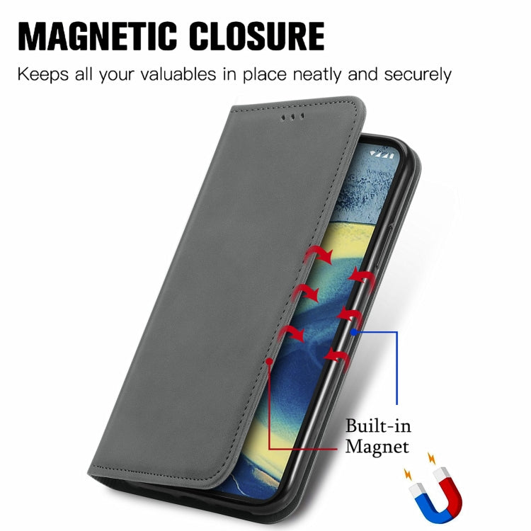 For Nokia XR 20 Retro Skin Feel Business Magnetic Horizontal Flip Leather Case with Holder & Card Slots & Wallet & Photo Frame