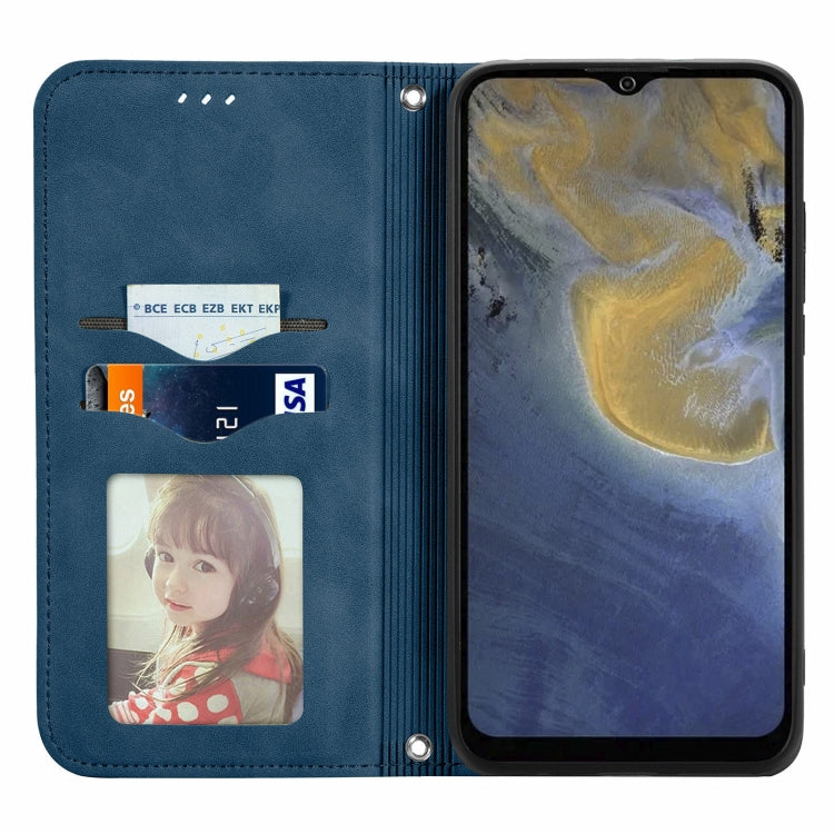 For ZTE A51 Retro Skin Feel Business Magnetic Horizontal Flip Leather Case with Holder & Card Slots & Wallet & Photo Frame