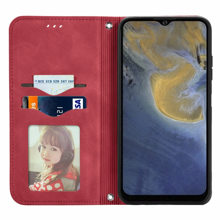 For ZTE A51 Retro Skin Feel Business Magnetic Horizontal Flip Leather Case with Holder & Card Slots & Wallet & Photo Frame