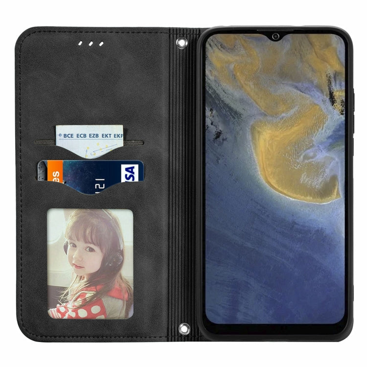 For ZTE A71 Retro Skin Feel Business Magnetic Horizontal Flip Leather Case with Holder & Card Slots & Wallet & Photo Frame