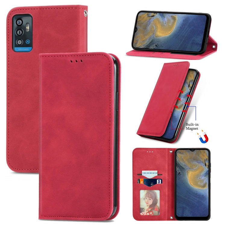 For ZTE A71 Retro Skin Feel Business Magnetic Horizontal Flip Leather Case with Holder & Card Slots & Wallet & Photo Frame
