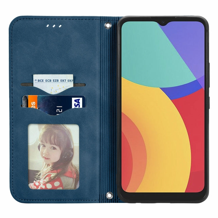 For Alcatel 1S 2021 Retro Skin Feel Business Magnetic Horizontal Flip Leather Case with Holder & Card Slots & Wallet & Photo Frame