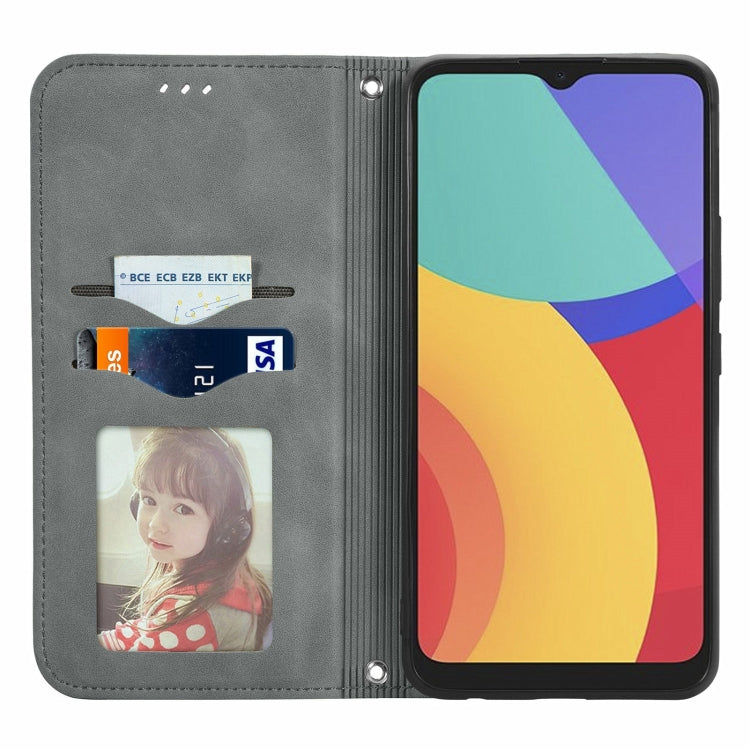 For Alcatel 1S 2021 Retro Skin Feel Business Magnetic Horizontal Flip Leather Case with Holder & Card Slots & Wallet & Photo Frame