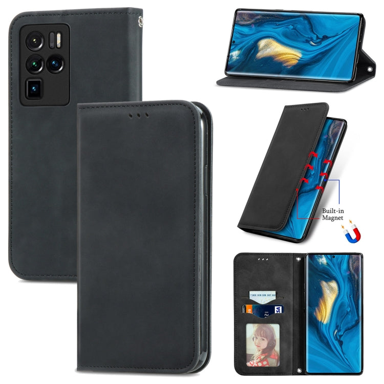 For ZTE Nubia Z30 Pro Retro Skin Feel Business Magnetic Horizontal Flip Leather Case with Holder & Card Slots & Wallet & Photo Frame