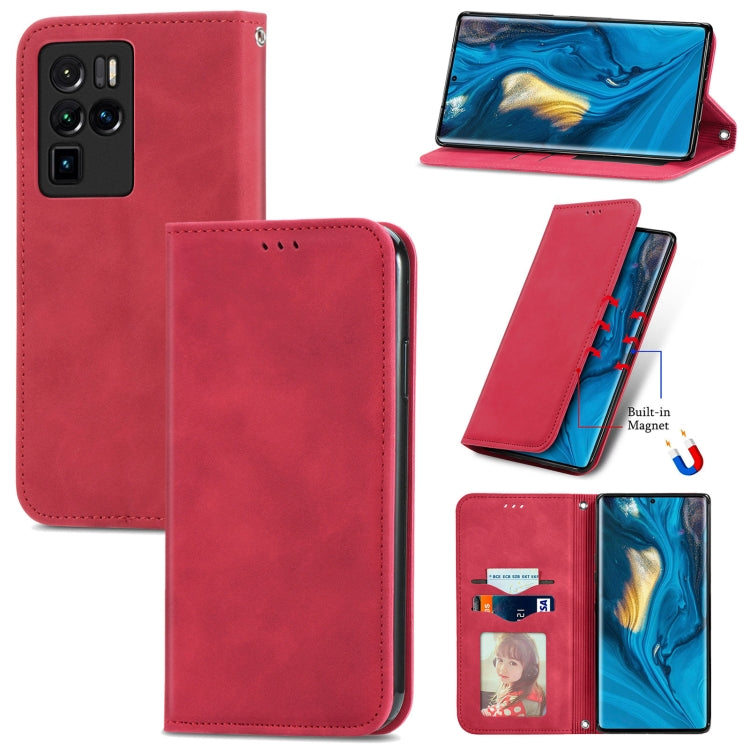 For ZTE Nubia Z30 Pro Retro Skin Feel Business Magnetic Horizontal Flip Leather Case with Holder & Card Slots & Wallet & Photo Frame