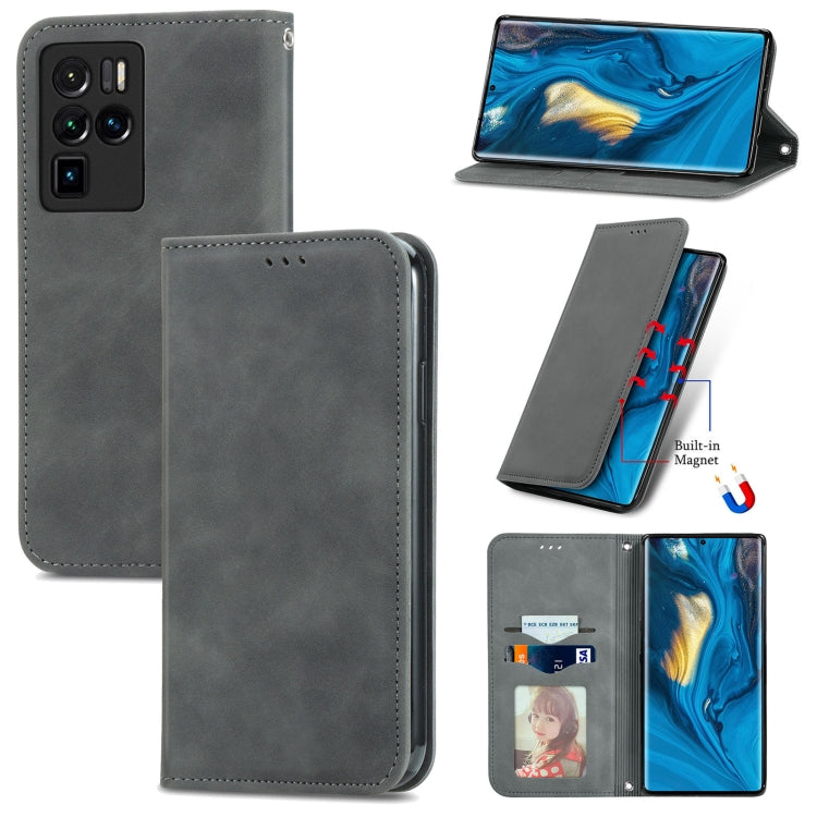 For ZTE Nubia Z30 Pro Retro Skin Feel Business Magnetic Horizontal Flip Leather Case with Holder & Card Slots & Wallet & Photo Frame