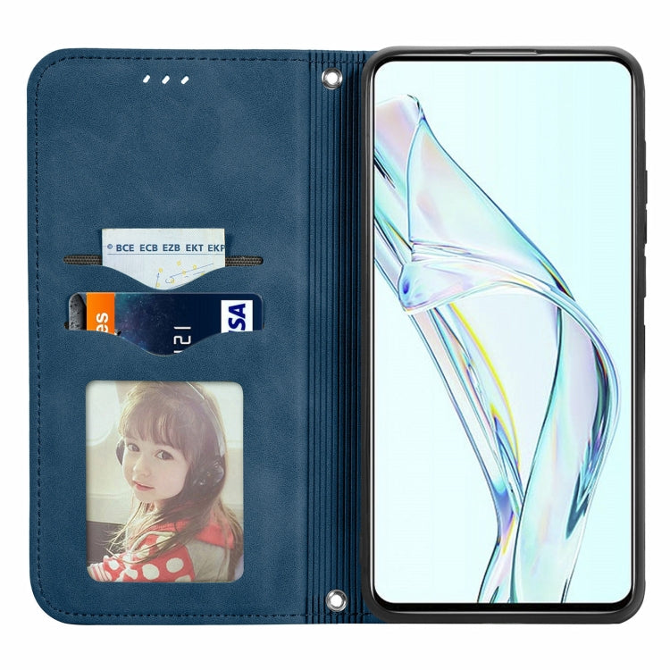 For ZTE Axon 30 5G Retro Skin Feel Business Magnetic Horizontal Flip Leather Case with Holder & Card Slots & Wallet & Photo Frame
