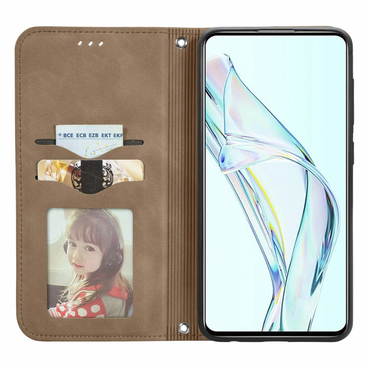 For ZTE Axon 30 5G Retro Skin Feel Business Magnetic Horizontal Flip Leather Case with Holder & Card Slots & Wallet & Photo Frame