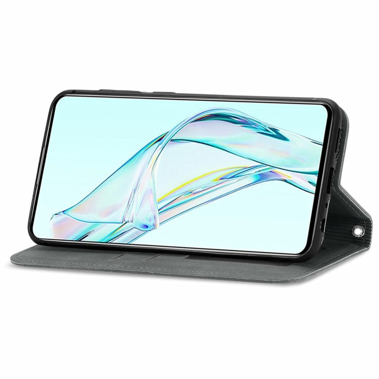 For ZTE Axon 30 5G Retro Skin Feel Business Magnetic Horizontal Flip Leather Case with Holder & Card Slots & Wallet & Photo Frame