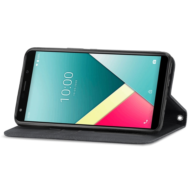 For Wiko Y61 Retro Skin Feel Business Magnetic Horizontal Flip Leather Case with Holder & Card Slots & Wallet & Photo Frame