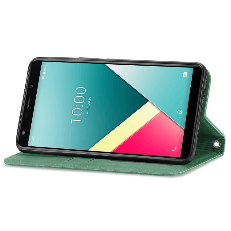 For Wiko Y61 Retro Skin Feel Business Magnetic Horizontal Flip Leather Case with Holder & Card Slots & Wallet & Photo Frame