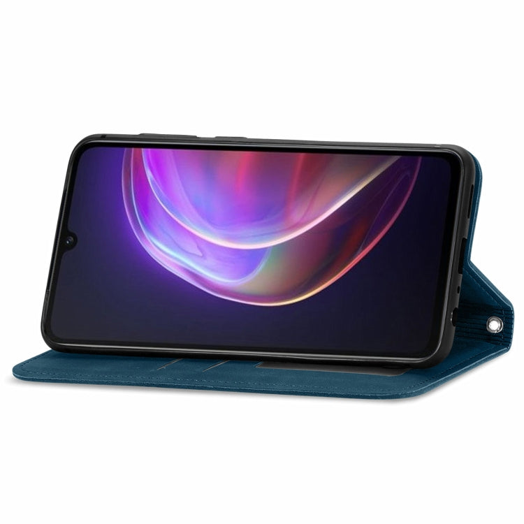 For vivo V21 Retro Skin Feel Business Magnetic Horizontal Flip Leather Case with Holder & Card Slots & Wallet & Photo Frame