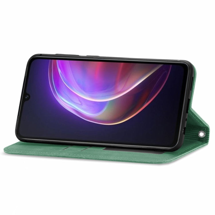 For vivo V21 Retro Skin Feel Business Magnetic Horizontal Flip Leather Case with Holder & Card Slots & Wallet & Photo Frame