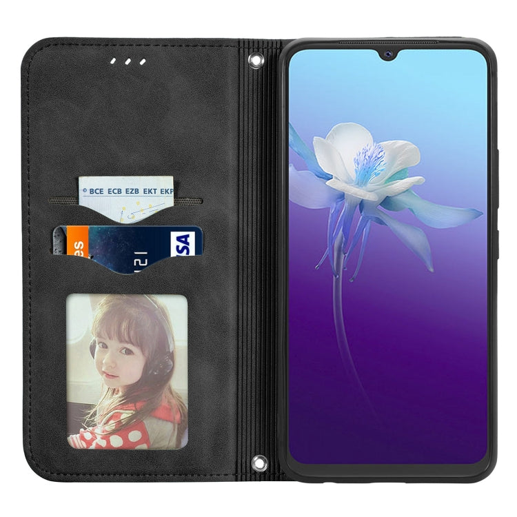 For vivo V20 2021 Retro Skin Feel Business Magnetic Horizontal Flip Leather Case with Holder & Card Slots & Wallet & Photo Frame