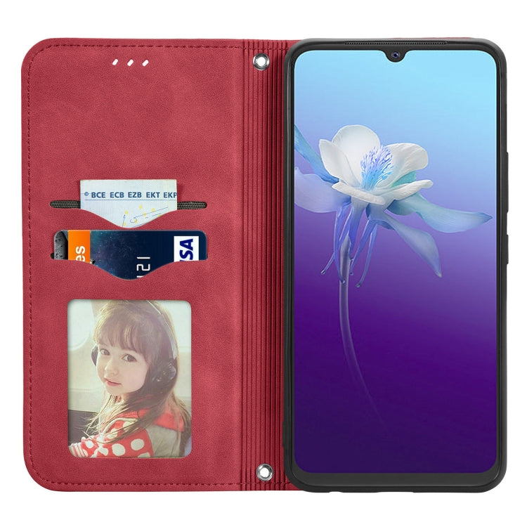 For vivo V20 2021 Retro Skin Feel Business Magnetic Horizontal Flip Leather Case with Holder & Card Slots & Wallet & Photo Frame