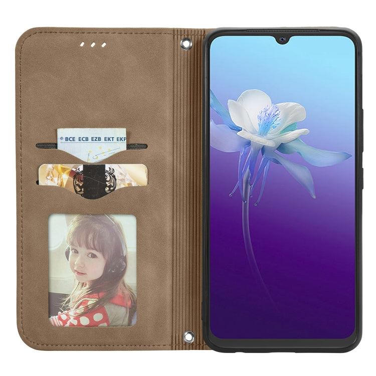 For vivo V20 2021 Retro Skin Feel Business Magnetic Horizontal Flip Leather Case with Holder & Card Slots & Wallet & Photo Frame