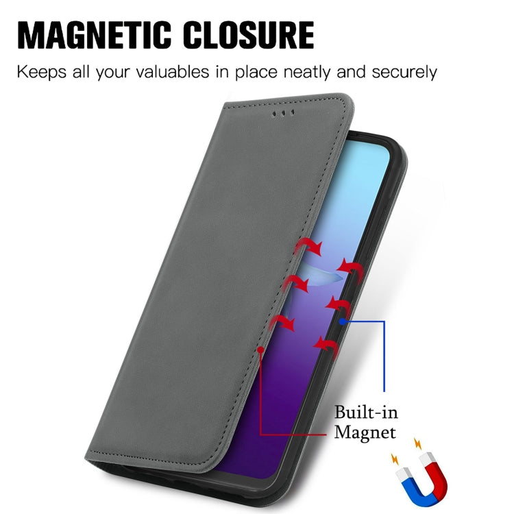 For vivo V20 2021 Retro Skin Feel Business Magnetic Horizontal Flip Leather Case with Holder & Card Slots & Wallet & Photo Frame