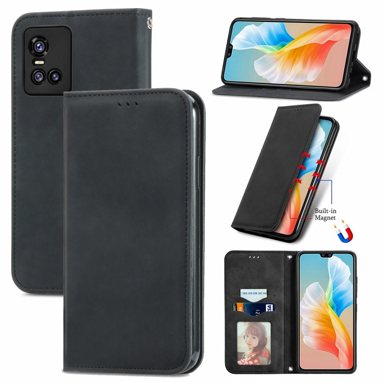 For vivo S10/ S10 Pro Retro Skin Feel Business Magnetic Horizontal Flip Leather Case with Holder & Card Slots & Wallet & Photo Frame