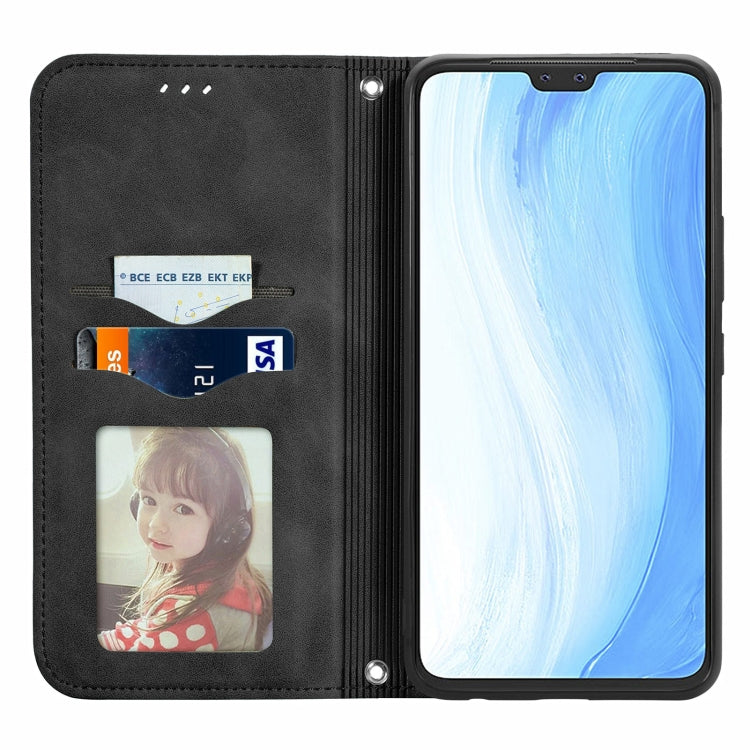 For vivo S7 Retro Skin Feel Business Magnetic Horizontal Flip Leather Case with Holder & Card Slots & Wallet & Photo Frame