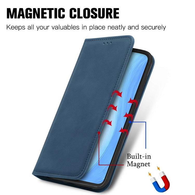 For vivo S7 Retro Skin Feel Business Magnetic Horizontal Flip Leather Case with Holder & Card Slots & Wallet & Photo Frame
