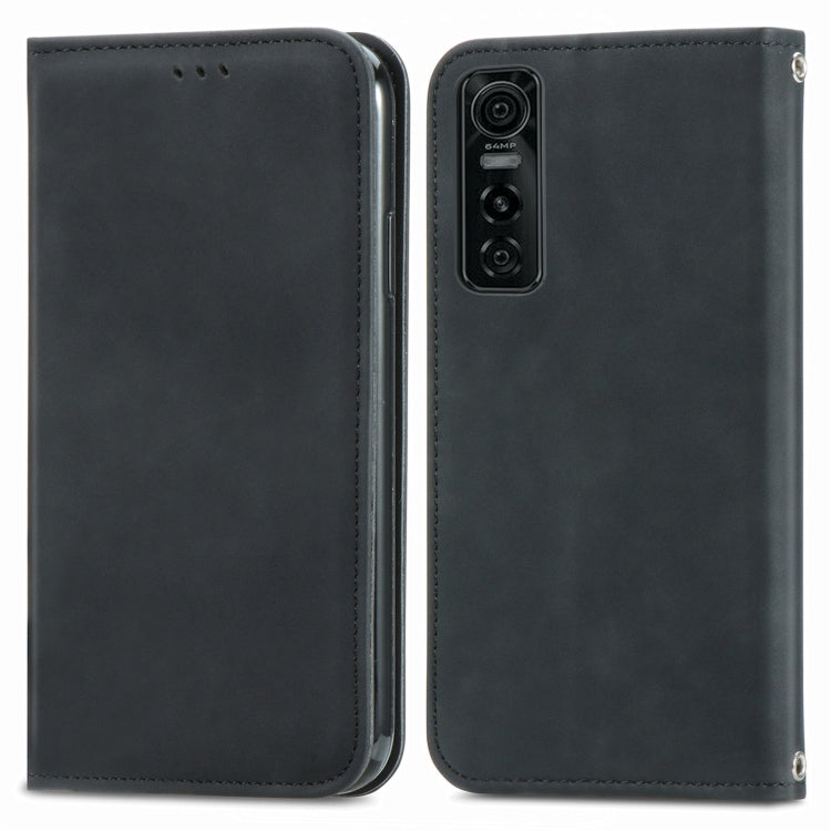 For vivo S7 E Retro Skin Feel Business Magnetic Horizontal Flip Leather Case with Holder & Card Slots & Wallet & Photo Frame