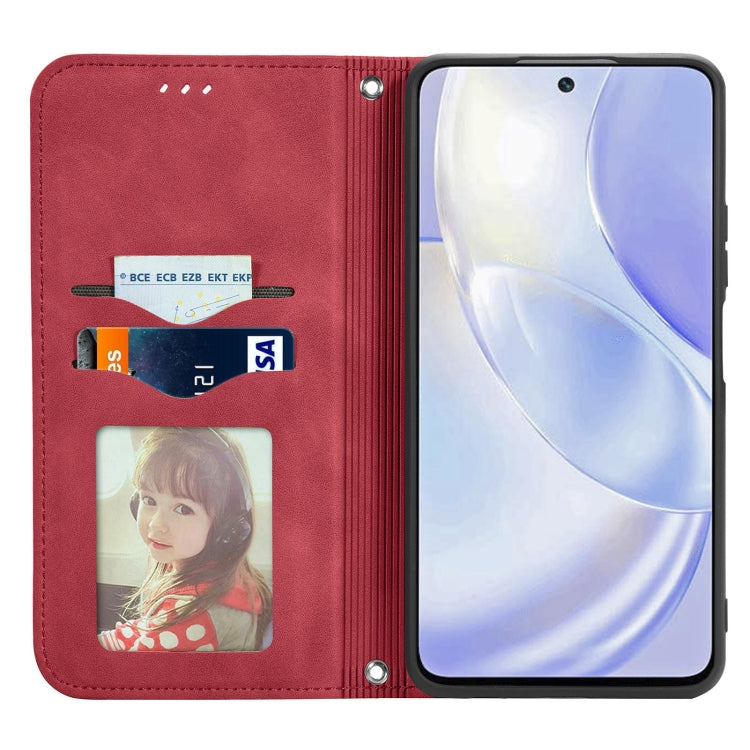 For Huawei nova 8 SE Youth Retro Skin Feel Business Magnetic Horizontal Flip Leather Case with Holder & Card Slots & Wallet & Photo Frame