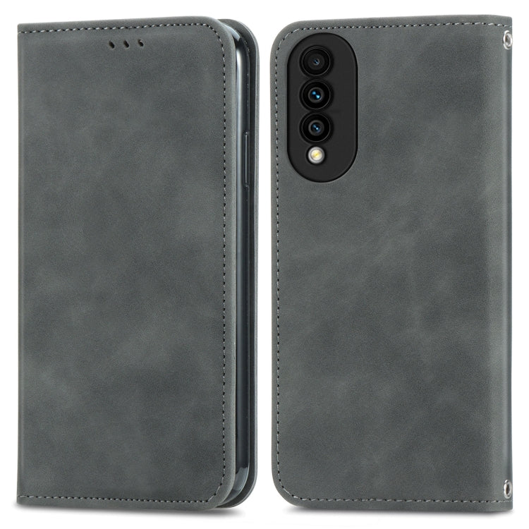 For Huawei nova 8 SE Youth Retro Skin Feel Business Magnetic Horizontal Flip Leather Case with Holder & Card Slots & Wallet & Photo Frame