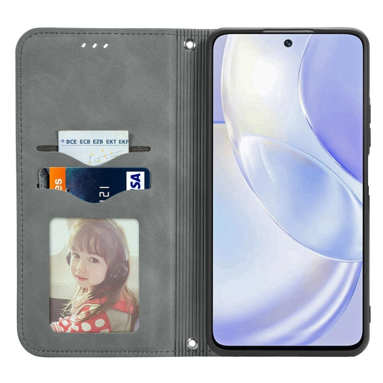 For Huawei nova 8 SE Youth Retro Skin Feel Business Magnetic Horizontal Flip Leather Case with Holder & Card Slots & Wallet & Photo Frame