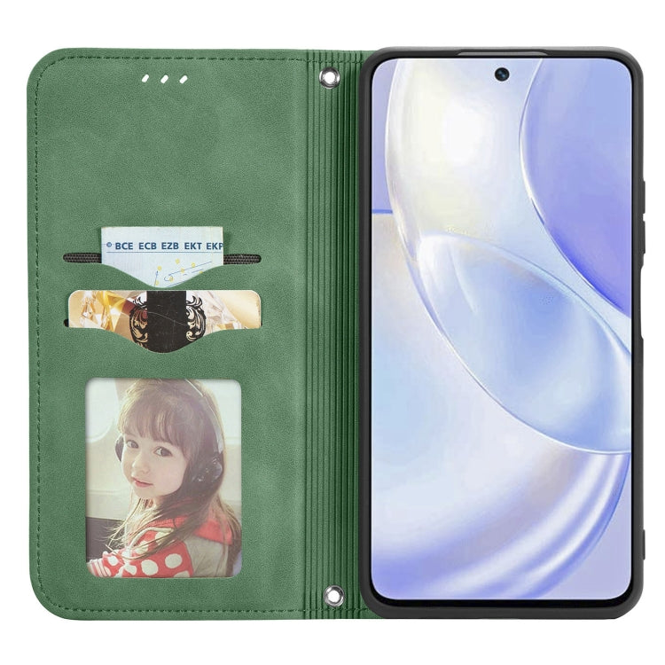 For Huawei nova 8 SE Youth Retro Skin Feel Business Magnetic Horizontal Flip Leather Case with Holder & Card Slots & Wallet & Photo Frame