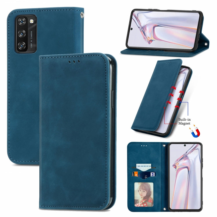 For Blackview A100 Retro Skin Feel Business Magnetic Horizontal Flip Leather Case with Holder & Card Slots & Wallet & Photo Frame