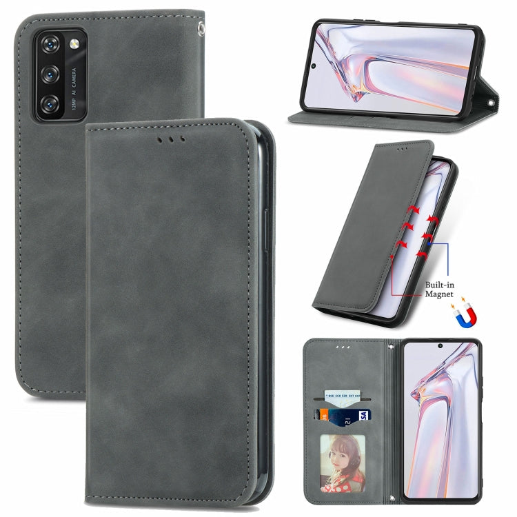For Blackview A100 Retro Skin Feel Business Magnetic Horizontal Flip Leather Case with Holder & Card Slots & Wallet & Photo Frame