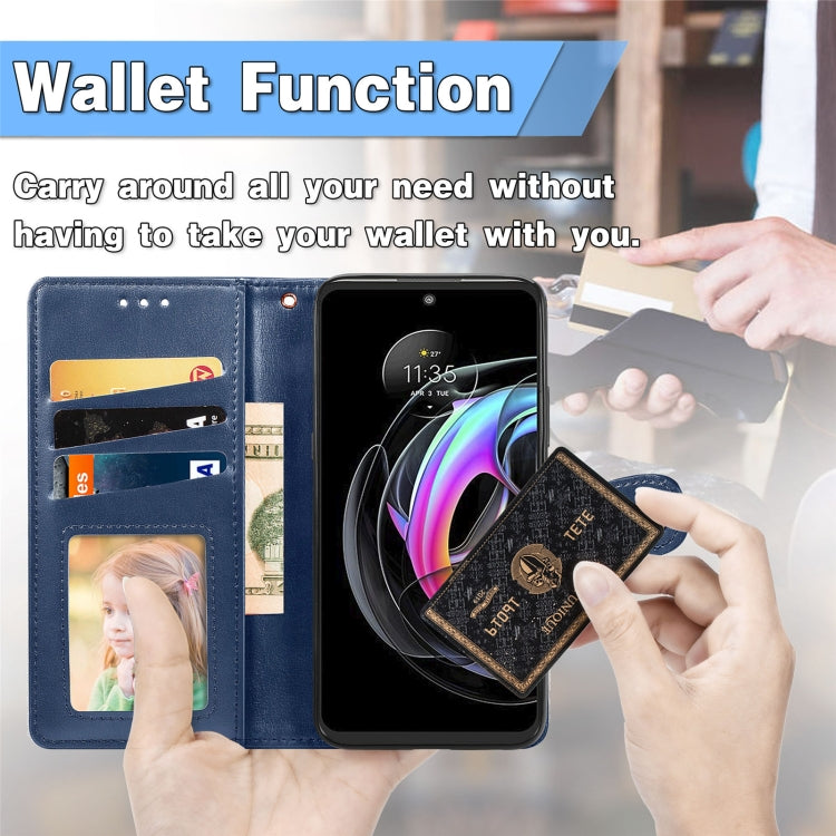 For Motorola Edge 20 Lite Solid Color Leather Buckle Phone Case with Lanyard & Photo Frame & Card Slot & Wallet & Stand Function