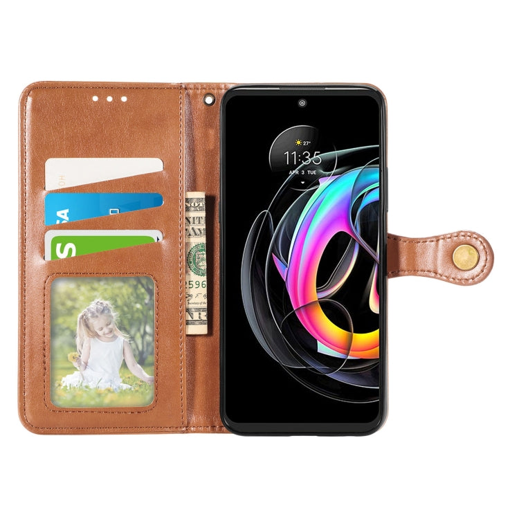 For Motorola Edge 20 Lite Solid Color Leather Buckle Phone Case with Lanyard & Photo Frame & Card Slot & Wallet & Stand Function