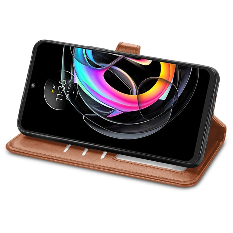 For Motorola Edge 20 Lite Solid Color Leather Buckle Phone Case with Lanyard & Photo Frame & Card Slot & Wallet & Stand Function