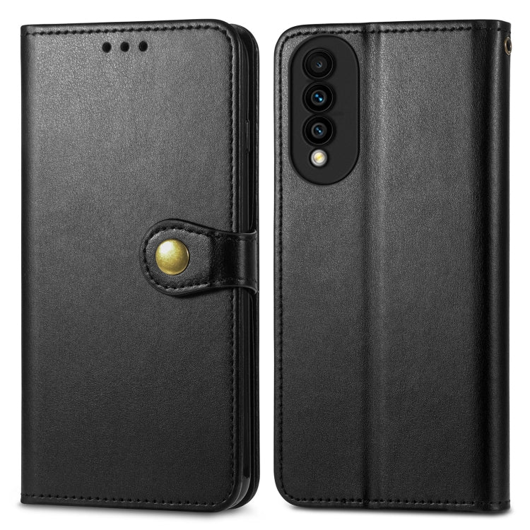 For Huawei Nova 8 SE Youth Solid Color Leather Buckle Phone Case with Lanyard & Photo Frame & Card Slot & Wallet & Stand Function