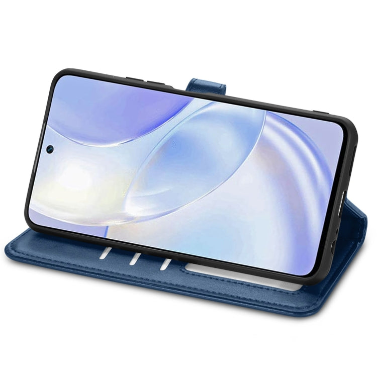 For Huawei Nova 8 SE Youth Solid Color Leather Buckle Phone Case with Lanyard & Photo Frame & Card Slot & Wallet & Stand Function