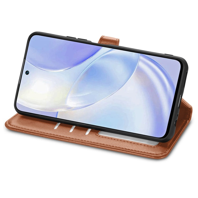 For Huawei Nova 8 SE Youth Solid Color Leather Buckle Phone Case with Lanyard & Photo Frame & Card Slot & Wallet & Stand Function